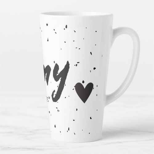 Amy Name Meaning Womens Mug Minimal Black White 