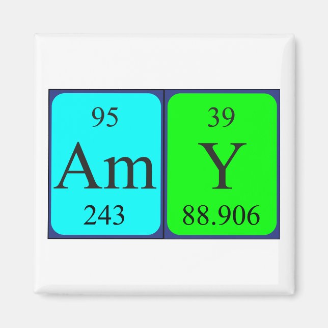 Amy periodic table name magnet (Front)