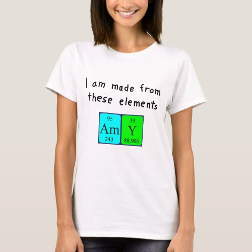 Amy periodic table name shirt