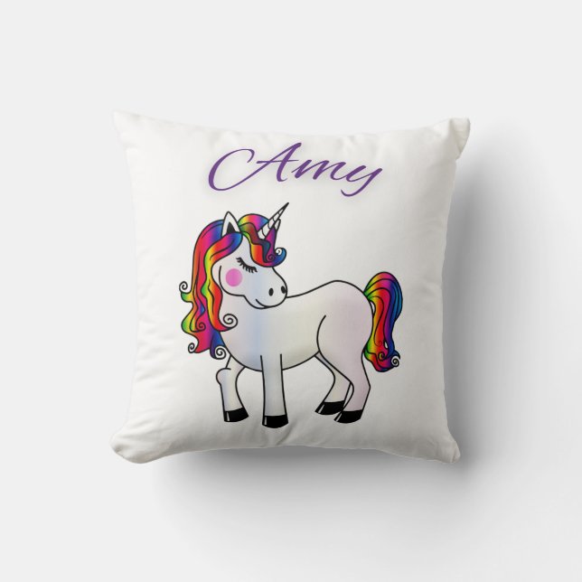 "Amy" Personalized Name Throw Pillow (Front)