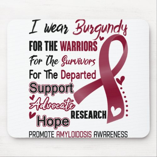 Amyloidosis Awareness Month Ribbon Gifts Mouse Pad