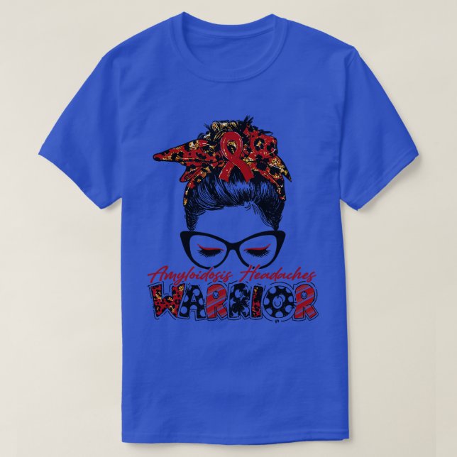Amyloidosis Headaches Awareness Warrior Women Glas T-Shirt (Design Front)