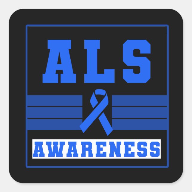 Amyotrophic Lateral Sclerosis ALS Awareness Square Sticker (Front)
