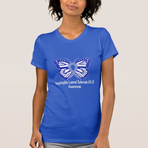 Amyotrophic Lateral Sclerosis ALS with Butterfly T_Shirt