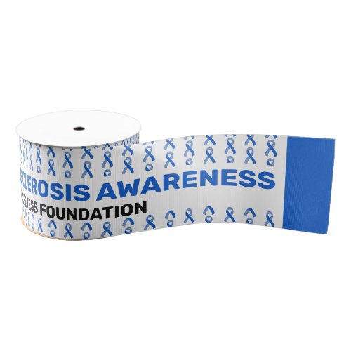 Amyotrophic Lateral Sclerosis Awareness Pattern Grosgrain Ribbon