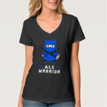 Amyotrophic lateral sclerosis Blue Ribbon Als Warr T-Shirt