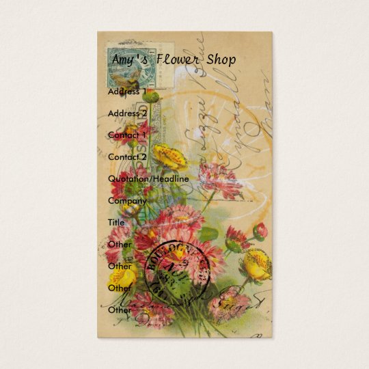Amy's Flower Shop Business Card
