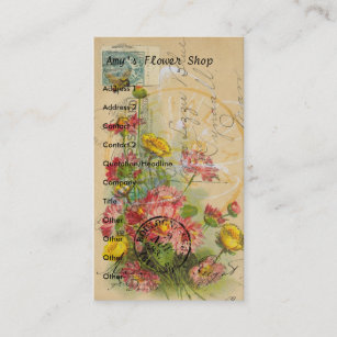 Amy's Flower Shop Business Card