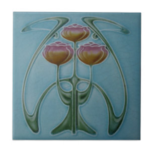 AN001 Art Nouveau Reproduction Antique Tile