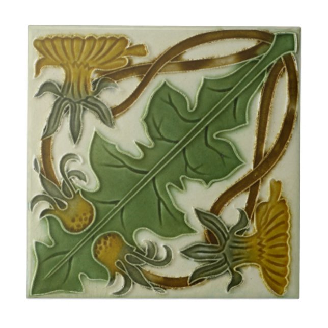 AN009 Art Nouveau Reproduction Antique Tile (Front)