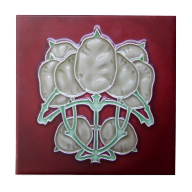 AN011 Art Nouveau Reproduction Antique Tile (Front)