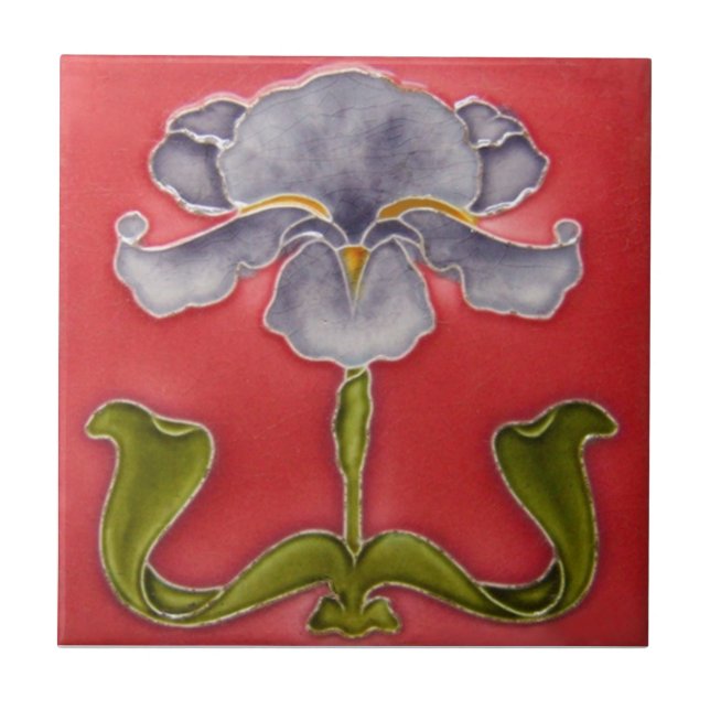 AN018 Art Nouveau Reproduction Antique Tile (Front)