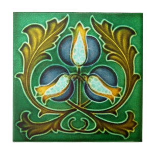 AN020 Art Nouveau Reproduction Antique Tile