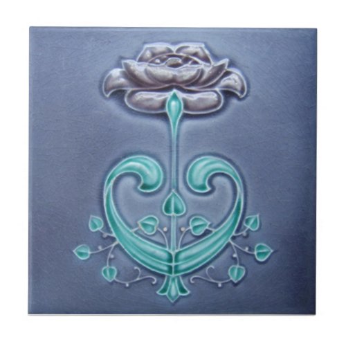 AN024 Art Nouveau Reproduction Antique Tile