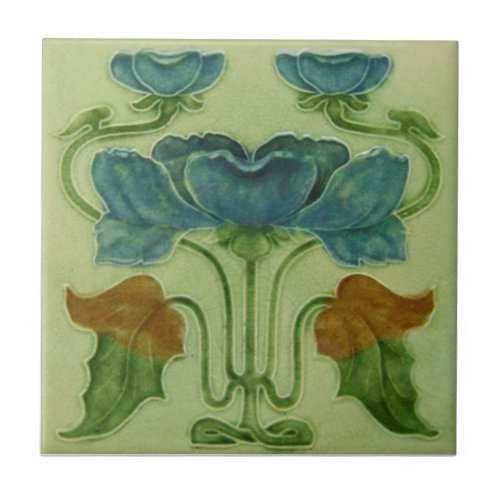AN029 Art Nouveau Reproduction Antique Tile