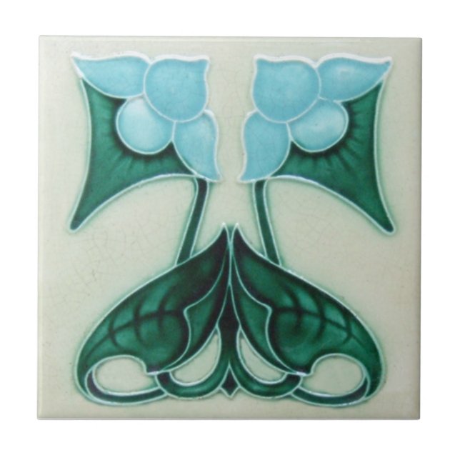 AN036 Art Nouveau Reproduction Antique Tile (Front)