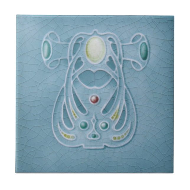 AN044 Art Nouveau Reproduction Antique Tile (Front)