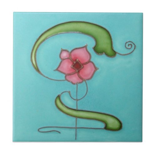 AN050 Art Nouveau Reproduction Antique Tile