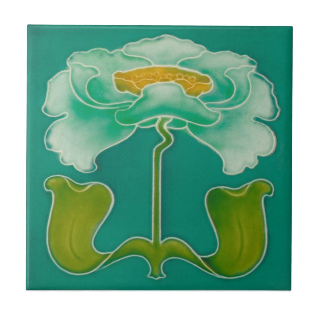 AN054 Art Nouveau Reproduction Antique Tile (Front)