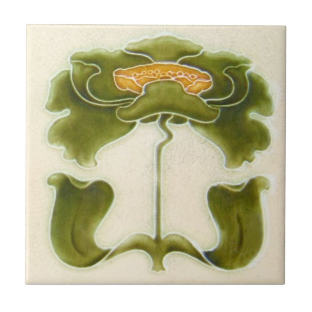 AN055 Art Nouveau Reproduction Antique Tile (Front)