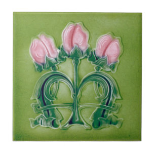 AN063 Art Nouveau Reproduction Antique Tile