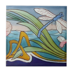 AN078 Art Nouveau Reproduction Antique Tile