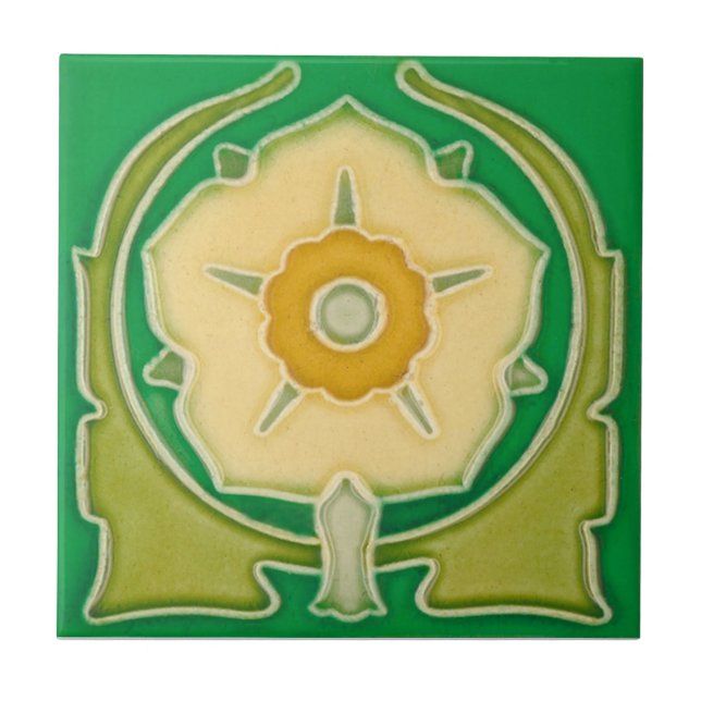 AN088 Art Nouveau Reproduction Antique Tile (Front)