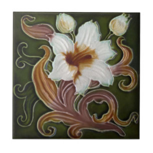 AN096 Art Nouveau Reproduction Antique Tile