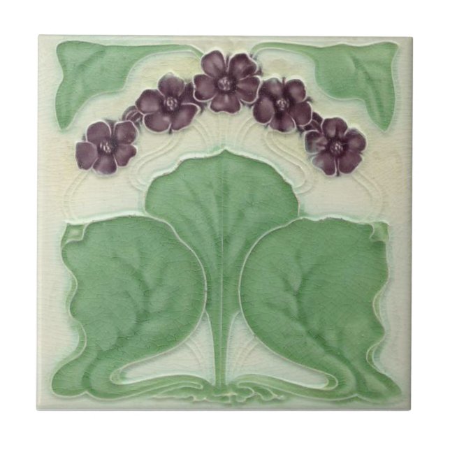 AN102 Art Nouveau Reproduction Antique Tile (Front)