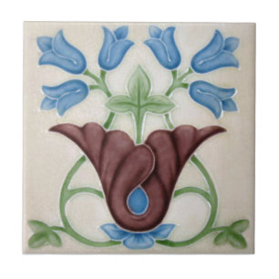 AN108 Art Nouveau Reproduction Antique Tile