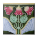 AN111 Art Nouveau Reproduction Antique Tile<br><div class="desc">Historical antique tile reproduced on a smooth surface 4.25" or 6" ceramic tile. Perfect for interior tile wall accents, backsplashes, fireplace surrounds, bathroom and showers walls, kitchens and craft projects. Not intended for outdoor use. Our tiles are copies of costly authentic original antique tiles. Suggestion: Order one tile to review...</div>