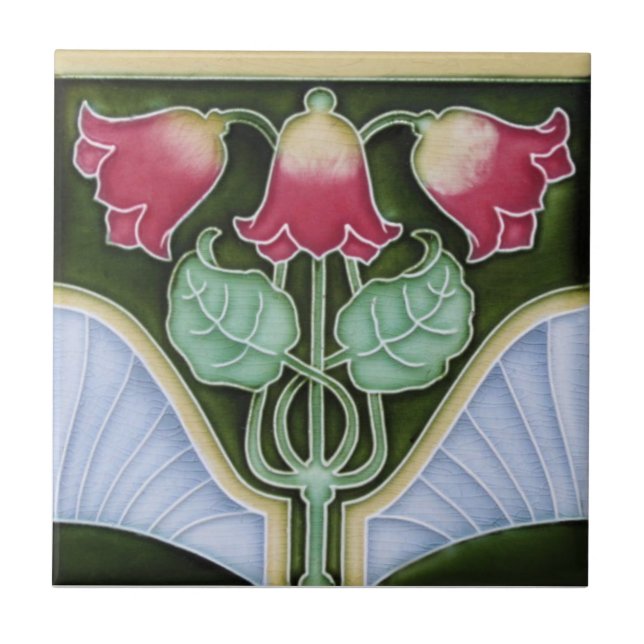 AN111 Art Nouveau Reproduction Antique Tile (Front)