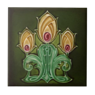 AN115 Art Nouveau Reproduction Antique Tile