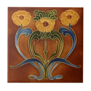 AN119 Art Nouveau Reproduction Antique Tile