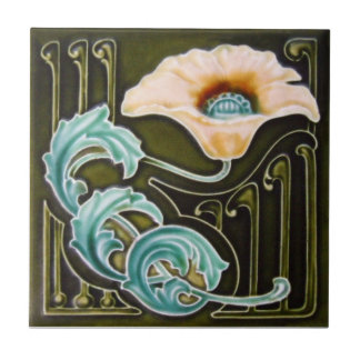AN124 Art Nouveau Reproduction Antique Tile
