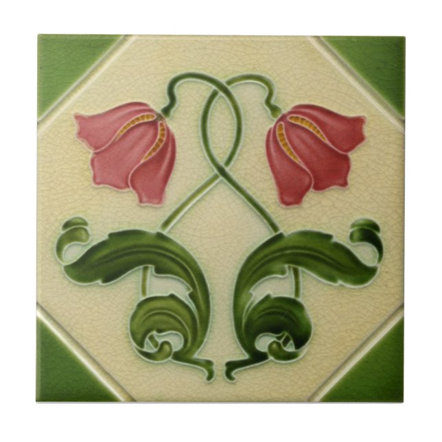 AN135 Art Nouveau Reproduction Antique Tile (Front)