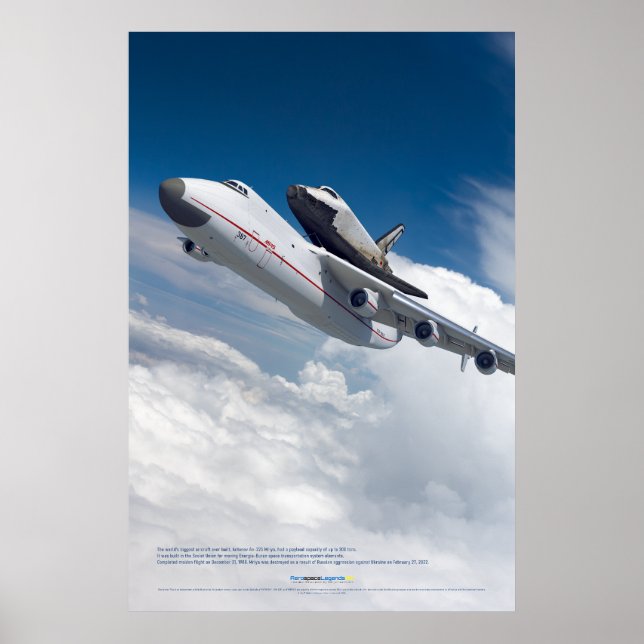 An-225 Mriya and Buran Shuttle Flight Poster (Front)