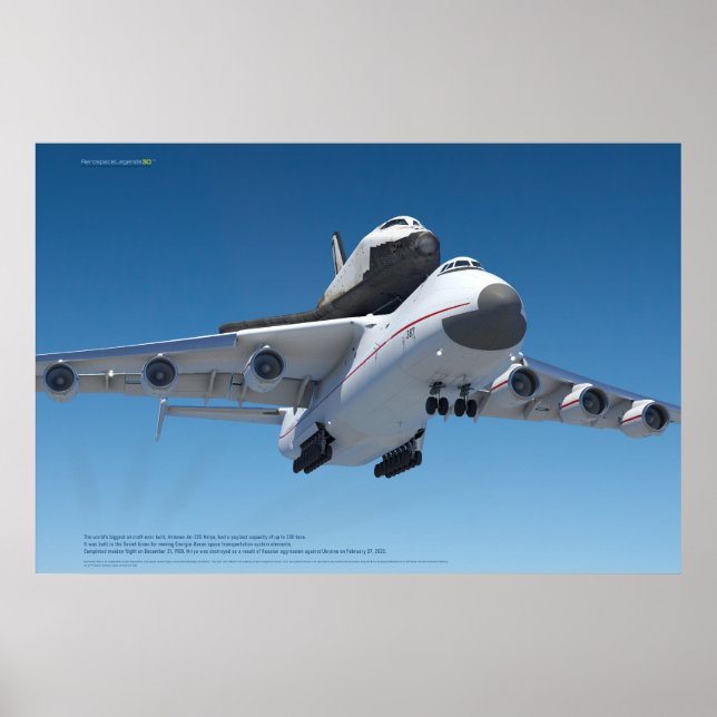An-225 Mriya & Buran in the Sky Poster (Front)