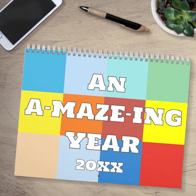 An A-maze-ing Year 2027 Calendar (Maze Calendar)
