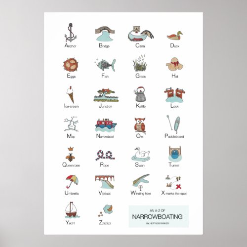 An A_Z of narrowboating poster