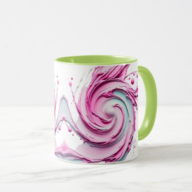 An abstract art tourbillon with pastel shades. mug (Front Right)