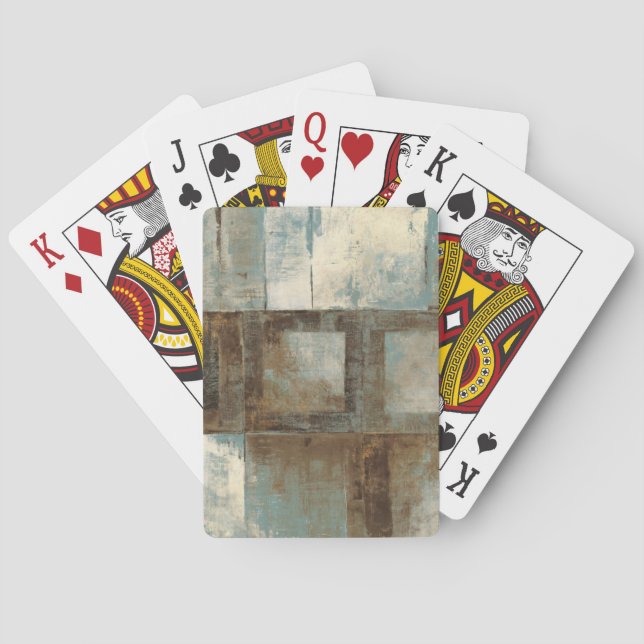 An Abstract in Blue and Brown Poker Cards (Back)
