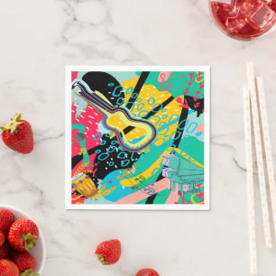 An Abstract Musical Blend Napkins