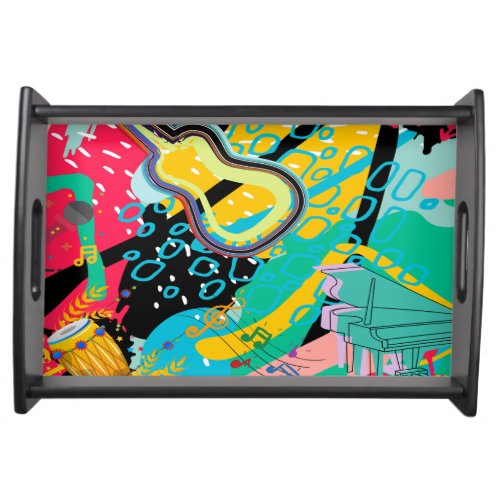 An Abstract Musical Blend Serving Tray