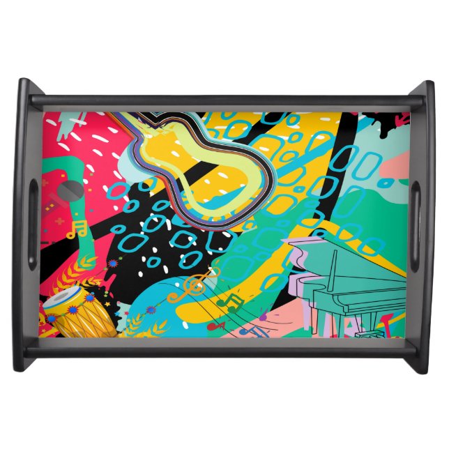 An Abstract Musical Blend Serving Tray (Front)