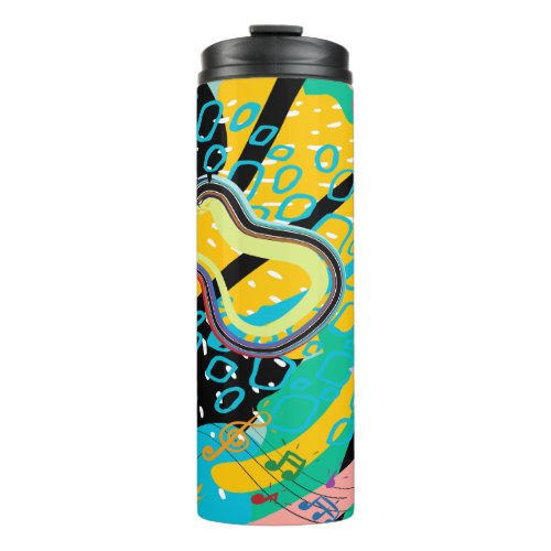 An Abstract Musical Blend Thermal Tumbler