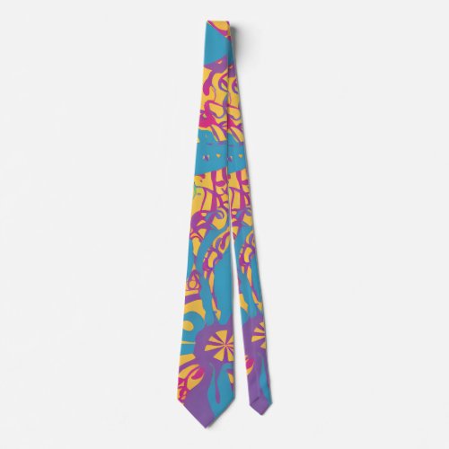 An Abstract Oasis of Color Explosion Neck Tie