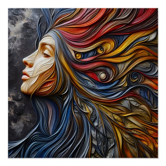 An Abstract Portrait Of The Woman With Arrogance Poster (Front)