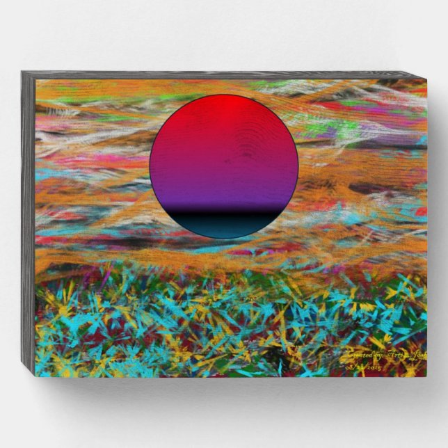 An Abstract Reality wooden box by JP's Artsy Ware (Front Horizontal)