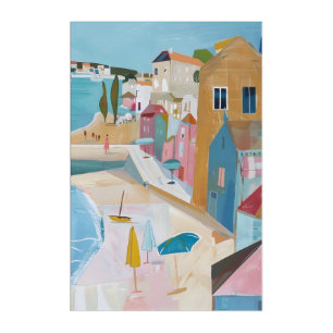 An abstract seaside scene acrylic print